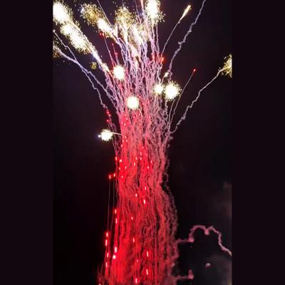 China Liuyang Mandarin Pyrotechnics Amazing Effects Red Wolf Howl Cake Fireworks Chinese Factory 1.4g Fireworks Cake for Wedding for sale