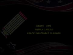 10 Shots Mandarin Customized Fireworks , 0.025CBM Crackling Roman Candles