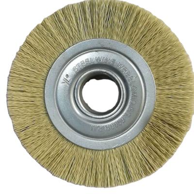 China Radiusing Edge And Rough Surface Polishing Abrasive Nylon Wire Wheel FMT Industrial Diamond Brushes for sale