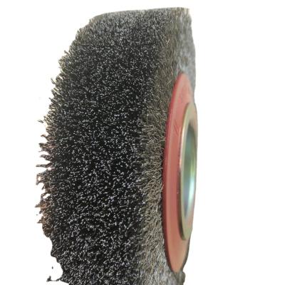 China YL 2021 hot sale factory direct wood wire drawing floor supply 0.5 mm carbon steel wire circular brushes wheel brushes for sale