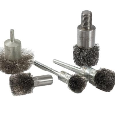 China Weld Cleaning Rough Surface Cleaning High Quality Brass-Coated Stainless Steel Abrasive 304 Nylon Wire End Brush FUMAIT for sale