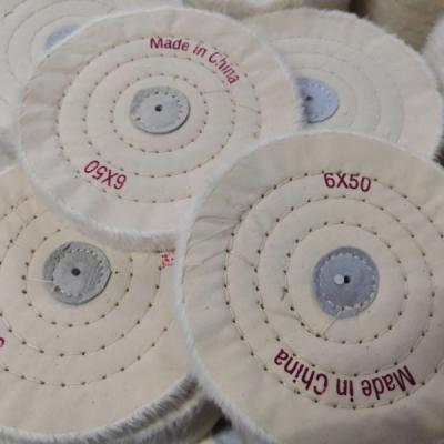 China Jewelry FMT 8X50 Cotton Polishing Wheel 100% Pure White Cotton Polishing Wheel Jewelry for sale