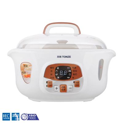 China Hotel Digital Timer Control Electric Slow Cooker White Ceramic Electric Stew Pot for sale