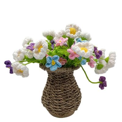 China China popular colorful flower China crochet beautiful flower for sale