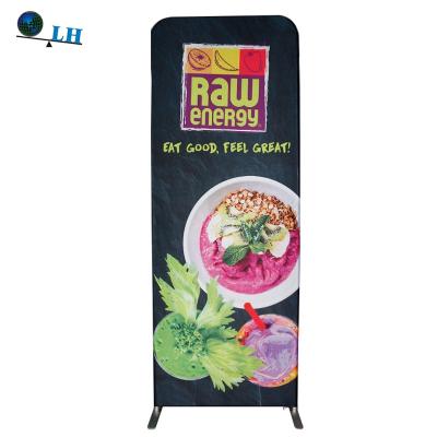 China Advertising Poster Floor Shape Tube Fabric Display A Custom Portable Aluminum Frame 120cmW*220cmH/240cmW*220cmH Fabric Banner Display for sale