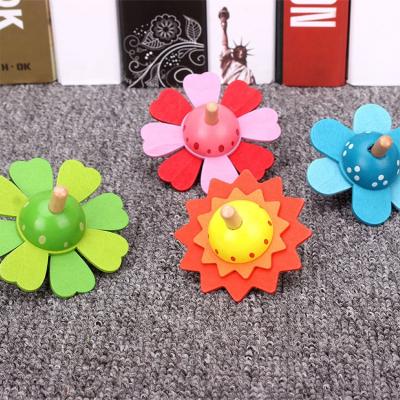 China Amazon Hot Selling Colorful Wooden Spinning Top Wooden Toys for sale