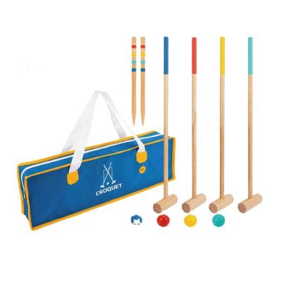 China Amazon hot-selling wooden children's toys croquet outdoor games wooden children's toys for sale