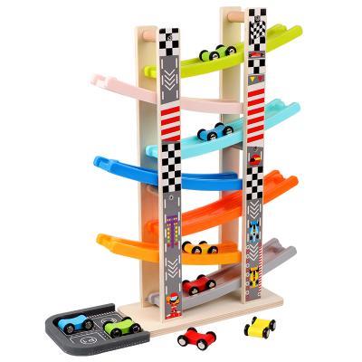 China Playing 2021 children's first education high-speed car toy baby car seven layer track sliding car boys and girls 1-3-6 years old for sale