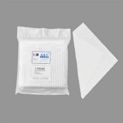 China Best Selling 100% Electronic Industry Product Polyester ESD Cleanroom Wiper Class 100 Cleanroom Wipes Clean Room Cloth With Logo for sale