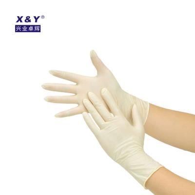 China Medical examination ready to ship professional powder free working glove thickening latex examination gloves China manufactures for sale