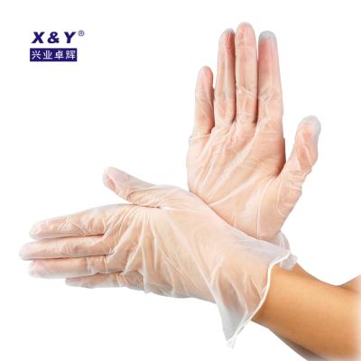 China Work Safety Chemical Resistant Transparent Touch Screen Glove PVC Non-silicone Vinyl Food Clear Disposable Gloves for sale