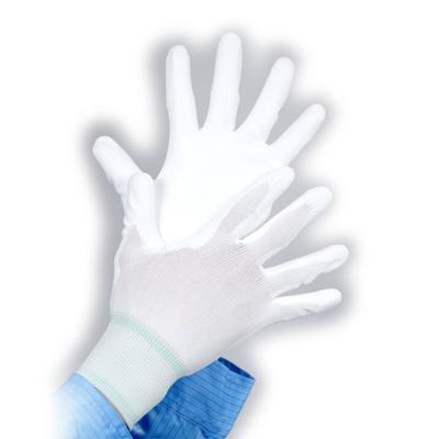 China Anti-Slip White Industrial PU Coated Glove Household Kitchen Motorcycle Knit Workout Garden Hand Safety Work Spandex Nylon Welding Gloves for sale