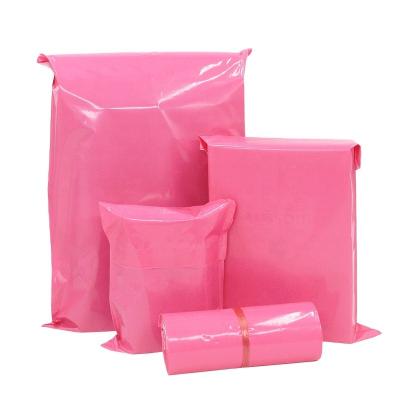 China Pink LDPE Disposable Mailing Bags Plastic Custom Messenger Bags Custom E-pocket Bags for sale