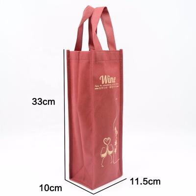 China Custom Reusable/Recyclable/Washable Non Woven PP Bag Printing Wine Bag PP Gift Bag for sale