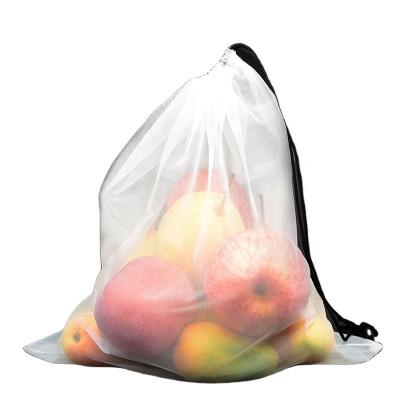 China Recyclable / Reusable / Unbleached / Food Contact Food Contact and REACH Compliance PET Bags PET Fruit and Vegetable Bags Reusable Washable PET Mesh Bags Fruit Bag for sale