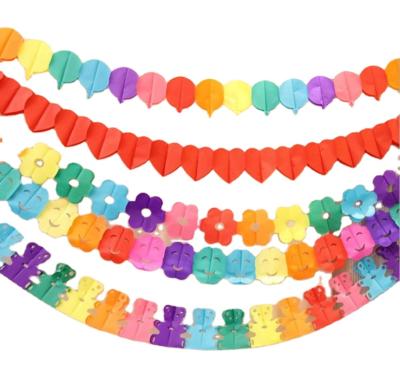 China Popular Folk Art Party Decoration Concolorous Honeycomb Garland For Party Decoration for sale