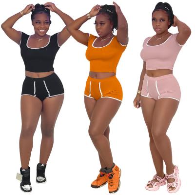 China 2022 Hot Selling QUICK DRY Short Set Sexy Two Piece Set Casual Sleeveless Women Dress Plus Size Sets for sale