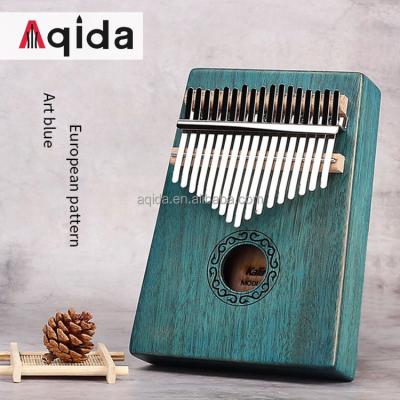 China Decorative Aqida Kalimba 17 Keys Wooden Thumb Piano Mbira Musical Instrument Africa Finger Mahogany Piano for sale