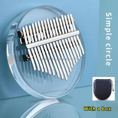 China 17 Tone OEM Aqida Thumb Acrylic Crystal Piano Gift Kalimba Transparent Finger Piano With Bag Tuning Hammer for sale