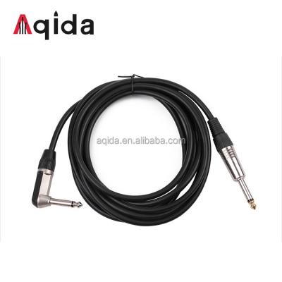 China High Quality Aqida Camera 6.5 1/4 to 6.5 1/4 Male to Male Straight to Cable Junction Angled Audio Cable for sale