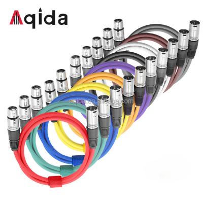 China Camera Aqida XLR M To F To M Cable Microphone Connection Multicolor Cable D XLR Model Audio Cable for sale