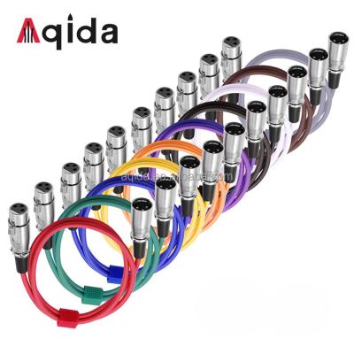 China Camera Aqida XLR Audio Microphone Cable Female To Extension Cable Japanese Style Three Core XLR Male Shielded Cable for sale