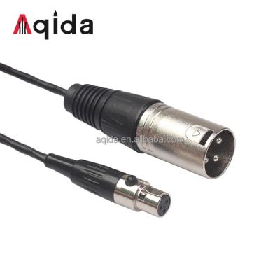 China Aqida 3pin Female Mini XLR Camera to Microphone Male Sound Card Camera XLR Cable Audio Cable for sale