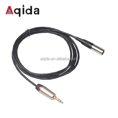 China Camera Aqida 0.3m 1m 2m 3m 5m All Copper Foil Shielded 3.5 Male To XLR Male 3pin Mini Audio Cable Adapter for sale