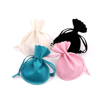 China Packing Items Printed Small Drawstring Microfiber Dust Bangle Earring Satin Jewelry Bulk Pouch With Custom Box Brand Logo for sale