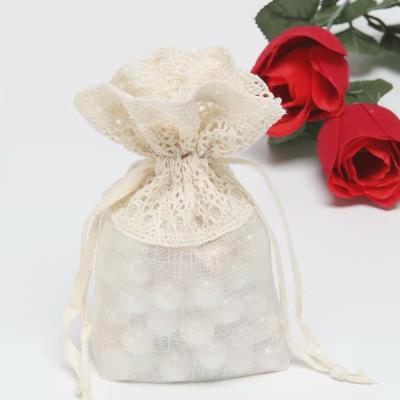 China Colorful Items Tote Pouches Wholesale Wedding White Organza Drawstring Gift Bags for sale