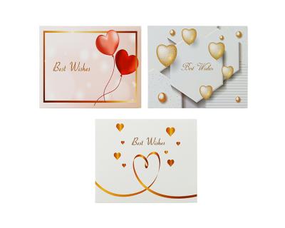 China High quality large wrapping jewelry heart love valentines day flapping card for kids greeting cards with fabric decoration for sale