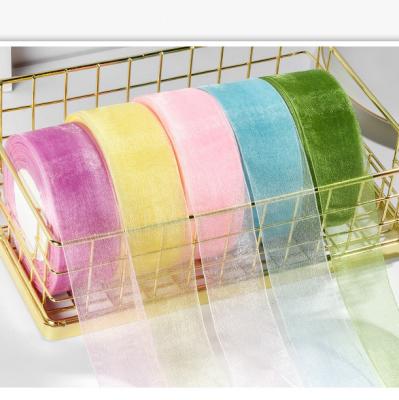 China High tenacity free design glitter organza wholesale hot stamping ribbon for sale