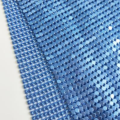 China Durable Shiny Flexible Aluminum Chainmail Fabric Metal Sequin Metal Mesh Fabric For Clothing Home Decoration for sale