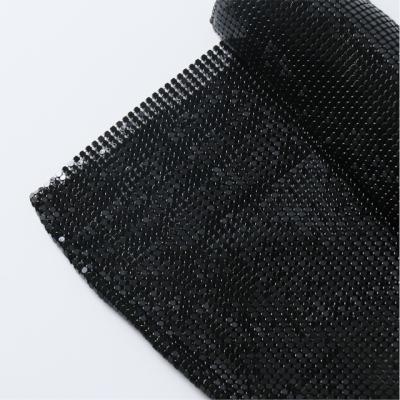 China Shiny Black Metallic Sequin Factory Made Durable 10 Year Fabric Metal Mesh Fabric For Chainmail Clothes for sale