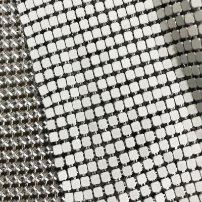 China Durable Spray Paint Metal Mesh Dress For Metal White Metallic Mesh Bags for sale