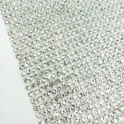 China Durable Good Quality Copper Base Crystal Mesh Fabric For Clothing for sale