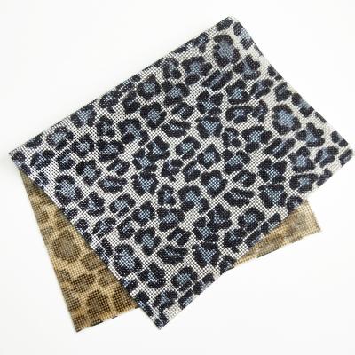 China Durable Leopard Print Good Quality Rhinestone Mesh Trimming Heat Transfer Crystal Glass Sheet For Garment Shoes for sale