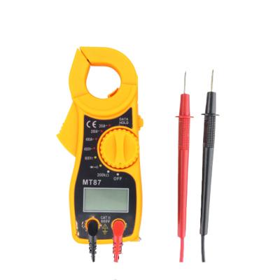 China Measuring Instruments Wholesale 1999 MT87 Mini Clamp Type LCD Digital Clamp Multimeter AC/DC Voltage Multimeter AC/DC Ohm Tester Meter With Test Probe for sale