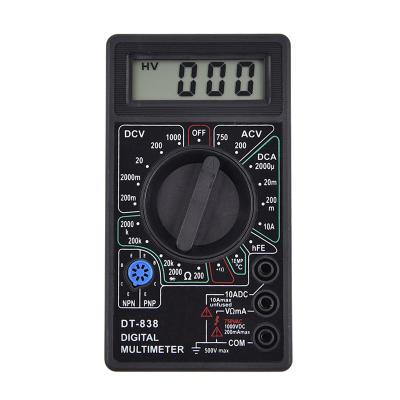 China Wholesale Portable DC AC Meter DT838 Digital Multimeter Multitester Voltmeter Voltage Amp Ohm Tester With Temperature DT838 for sale