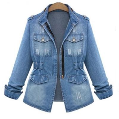 China New viable fashion wholesale women slim long sleeve denim coat jacket ladies fashion warm upper winter plus size coats for sale