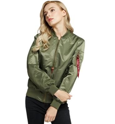 China Retro Full Pocket Doubles Pocket Thin Baseball Jacket Spring/Autumn Women Stand Collar Casual Women's Breathable Bomber Jacket for sale