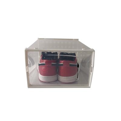 China Amazon Best Selling Stackable Plastic Drop Stored Front Shoes Box Acrylic Transparent Sneakers Storage Box for sale