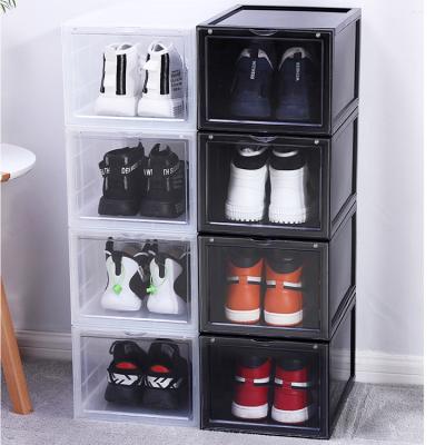 China Sustainable Collapsible Dropfront Shoebox Home Storage Container for sale