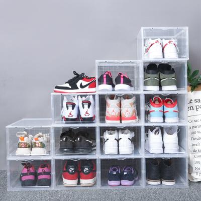 China TL5688 Clear Materials Clear Kids Boot Shoe Box Plastic Recycled Plastic Stackable Organizer DY237 for sale