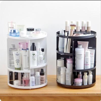 China Sustainable Makeup Organizer 360 Rotating DIY Cosmetics Organizer Box Holder Storage Adjustable Stand for sale