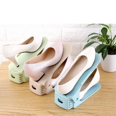 China Plastic Shoe Rack Shoe Storage Rack Shoes Stand Up Rack Cabinet Organizer Space Saver Shoe Slot Organizer for sale