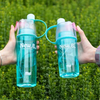 China Sustainable Outdoor Sports Drnking Mist Spray Cooling Drinking Water Bottle for sale