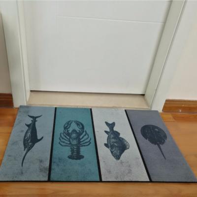 China Hot Selling Anti-Slip Flocking Rubber Indoor Door Mat Anti-Slip Floor Mat for sale