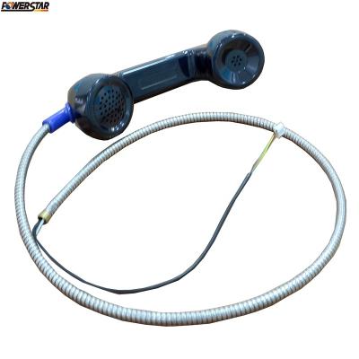 China Retro Hearing Protection Telephone Handset For Pay Volume Adjustable Noise Canceling Public Phone Hand Mounted Handset for sale