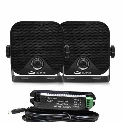 China Motorcycle/boat/ATV/UTV/Golf Cart Marine Waterproof 100W 4 Inch BT Box Speakers Audio Stereo Sound System Speaker For Boat Golf Cart ATV UTV Compact for sale